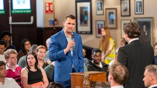 Charlie Kirk debates a student at The Cambridge Union