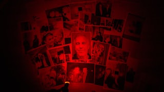 This photograph taken in Le-Perreux-sur-Marne shows undated pictures provided by the U.S. Department of Justice on January 30, 2026 as part of the Jeffrey Epstein files.