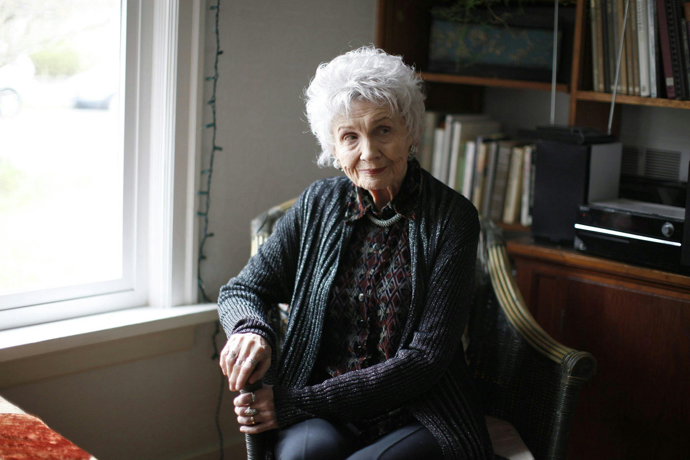 Author Alice Munro photographed at her daughter Sheila’s home shortly after being awarded the Nobel Prize in Literature in 2013. 