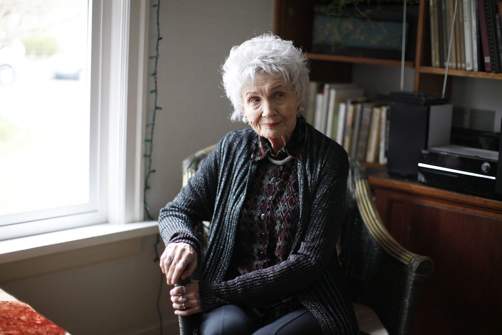 Author Alice Munro photographed at her daughter Sheila’s home shortly after being awarded the Nobel Prize in Literature in 2013.