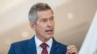 Transportation Secretary Sean Duffy speaking