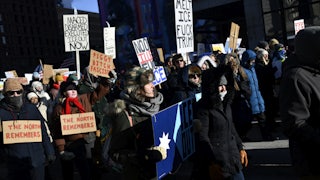 People protest against ICE's presence in Minneapolis, Minnesota