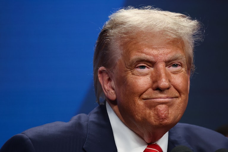 Donald Trump smiles