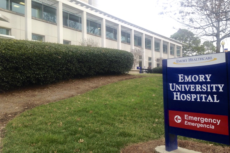 The outside of Emory University Hospital
