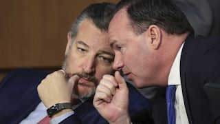 Cruz and Lee during a Senate Judiciary Committee meeting