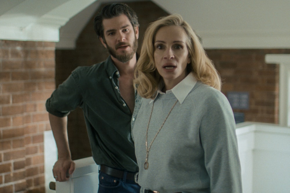Andrew Garfield and Julia Roberts in Luca Guadagnino’s campus drama “After the Hunt”