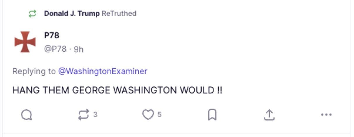 Truth Social screenshot