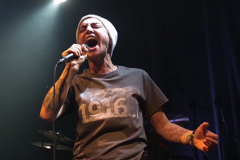 Sinead O'Connor performs on stage