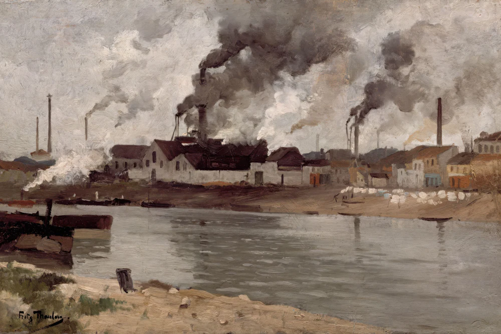 Factories in Ivry, 1883, by Frits Thaulow