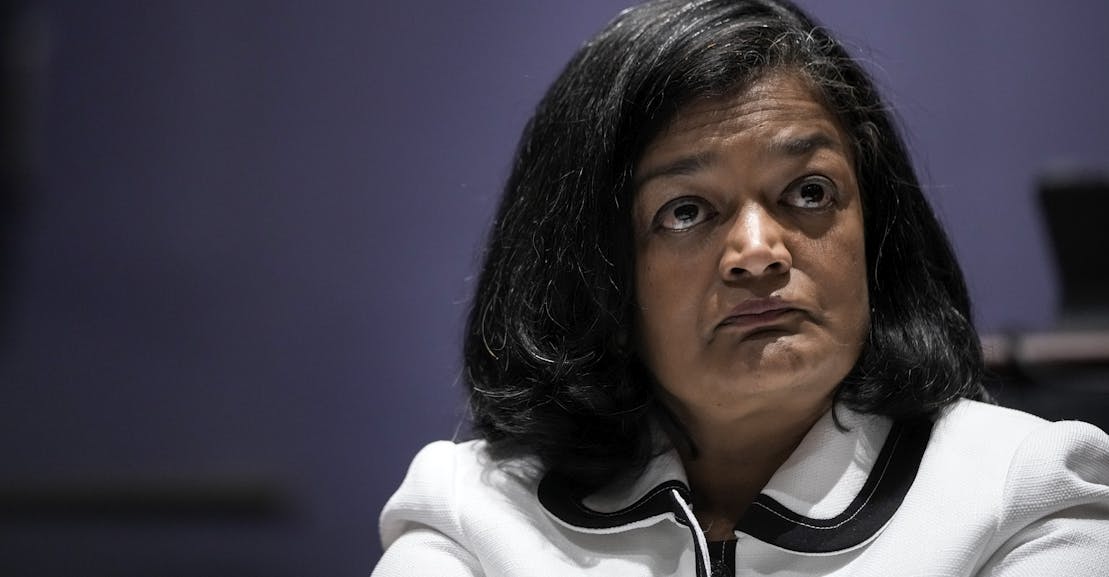 Can Pramila Jayapal Stare Down Manchin and Sinema? Can Pramila Jayapal Stare Down Manchin and Sinema?