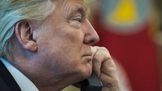 Donald Trump on the phone