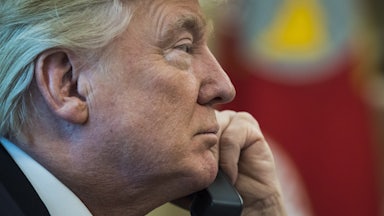 Donald Trump on the phone