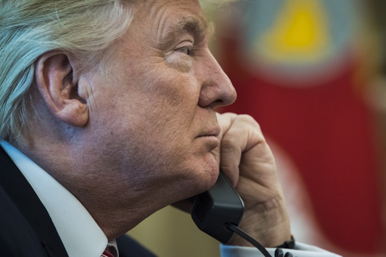 Donald Trump on the phone