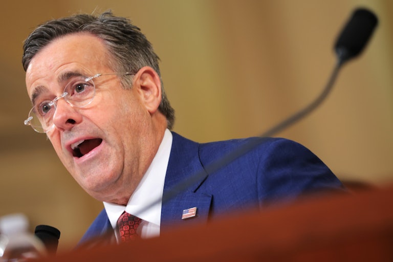 CIA Director John Ratcliffe yells at a congressional hearing.
