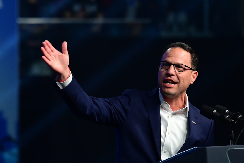 Josh Shapiro during a campaign rally