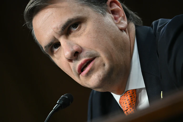 Acting Attorney General Todd Blanche speaks during his Senate committee confirmation hearing on July 15.