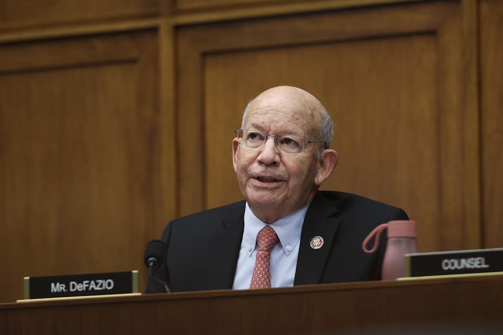 Rep. Peter DeFazio speaks during a committee hearing.