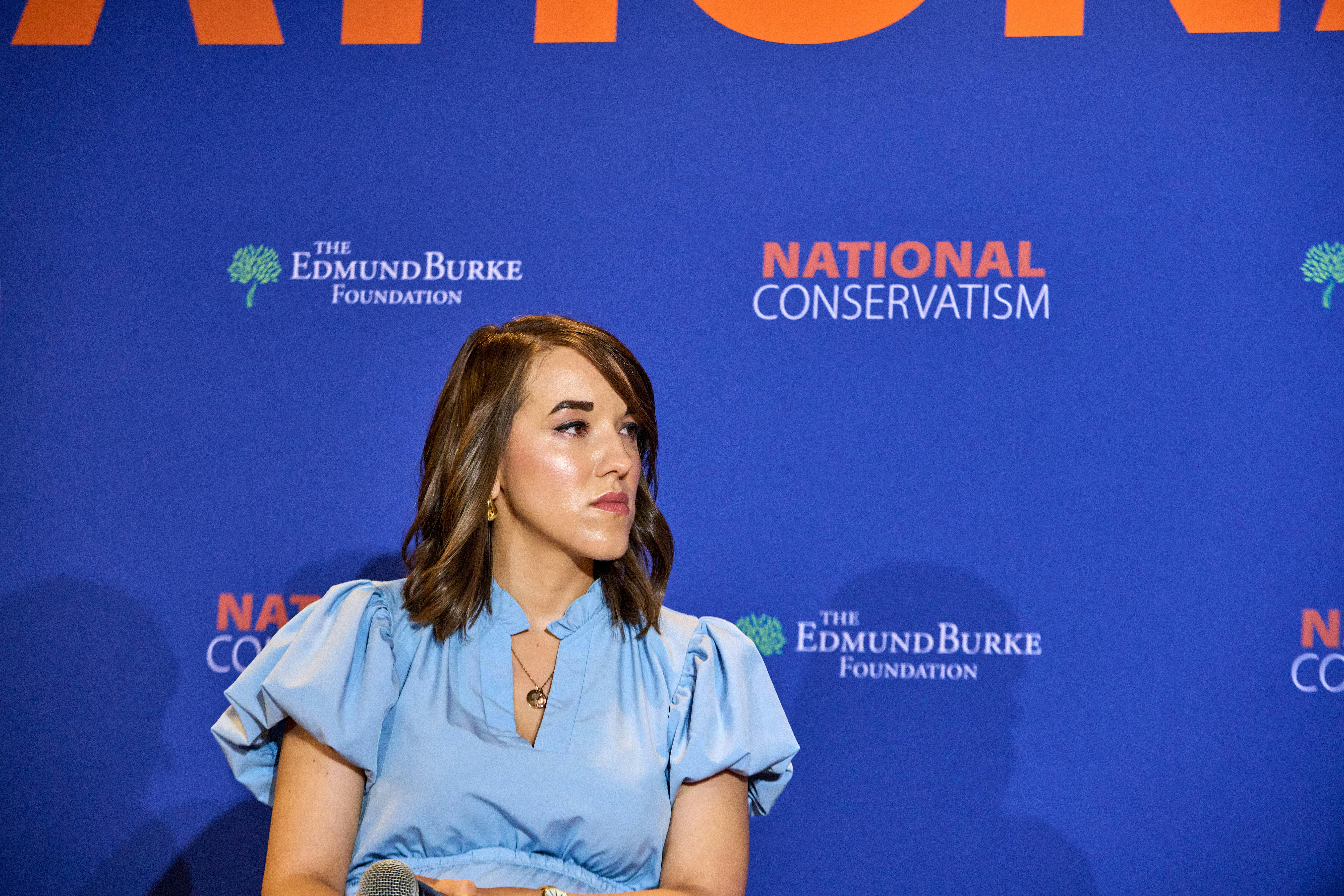 Emma Waters speaks at the National Conservative Conference in Washington D.C.