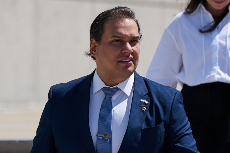 George Santos outside court