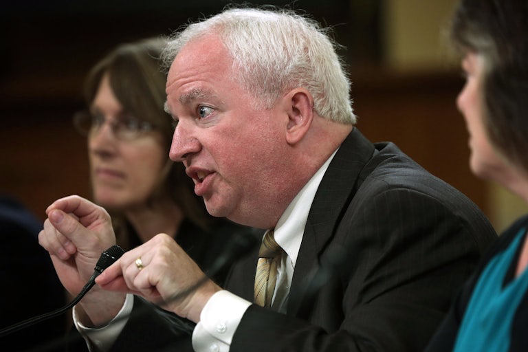  John Eastman testifies during a hearing on Capitol Hill.