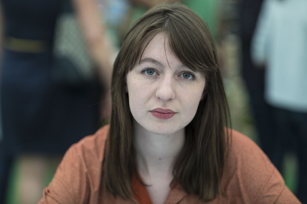 Sally Rooney at the Hay Festival in Hay on Wye, United Kingdom in 2017