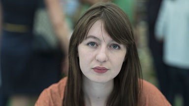 Sally Rooney at the Hay Festival in Hay on Wye, United Kingdom in 2017