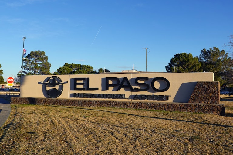 El Paso International Airport sign