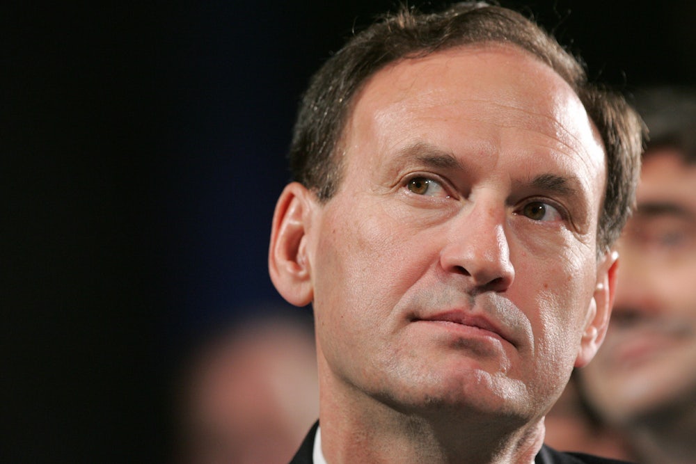 A close up of Justice Samuel Alito