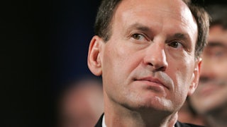 A close up of Justice Samuel Alito