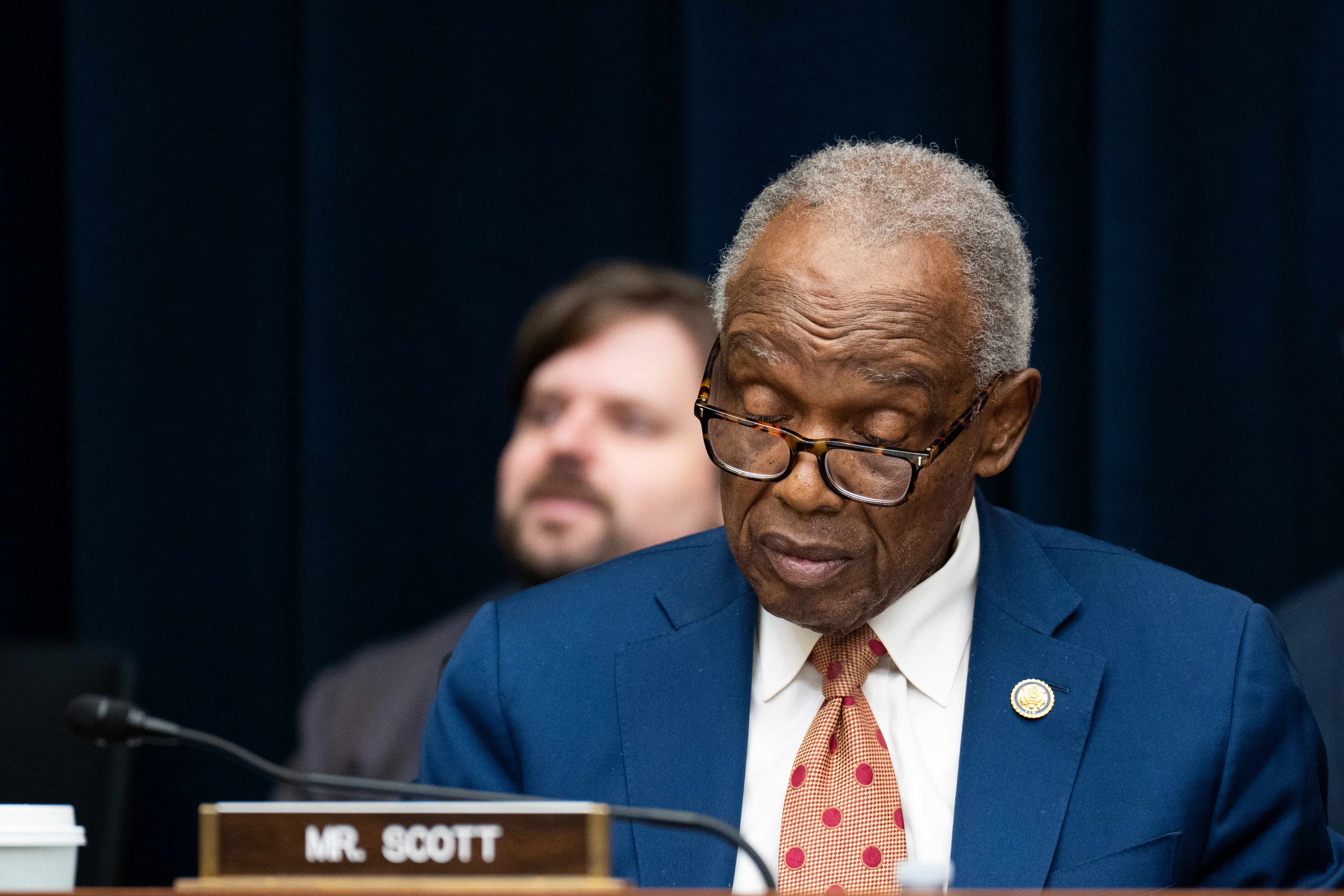 Representative David Scott speaks in a congressional hearing.