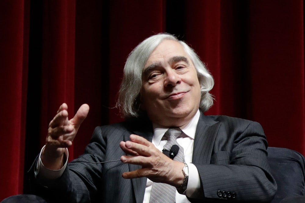 Former Energy Secretary Ernest Moniz speaks during the National Clean Energy Summit in 2017.