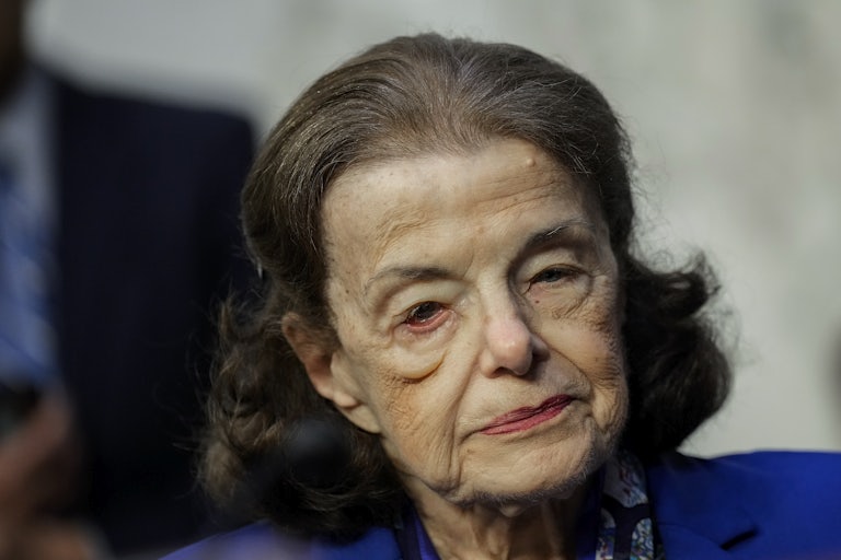 Senator Dianne Feinstein close-up (she looks ill)