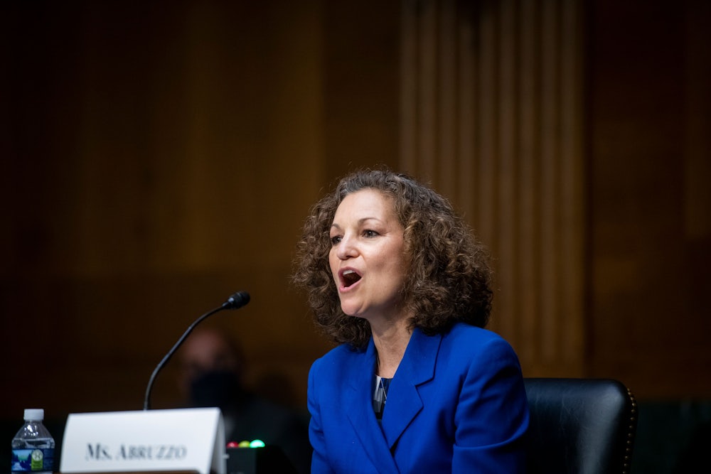 Jennifer Abruzzo at her Senate confirmation hearing