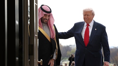 Trump and Saudi Crown Prince Mohammed bin Salman at the White House