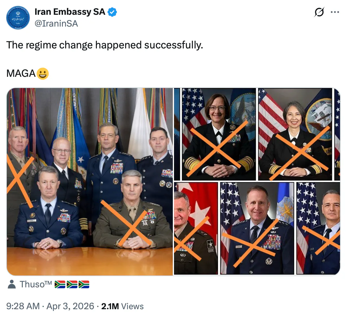 Screenshot of a tweet