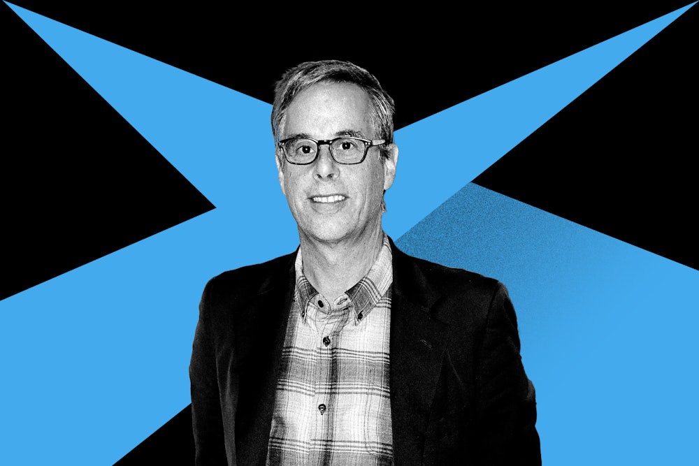 Harry Litman appears in a photo illustration against a black and blue background