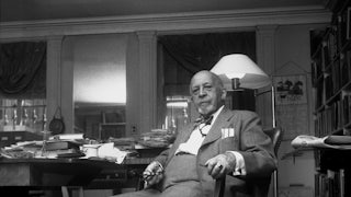 W.E.B. Du Bois at his home in Brooklyn Heights, New York City in 1958