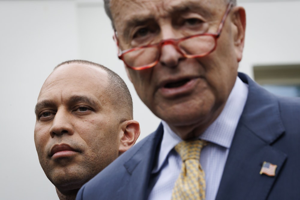 Representative Hakeem Jeffries and Senate Majority Leader Chuck Schumer