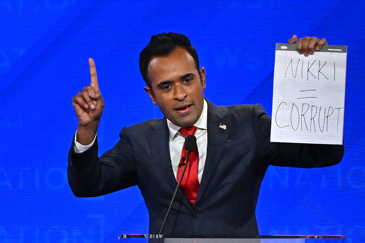 Vivek Ramaswamy Went Full Q at Wednesday’s Debate Vivek Ramaswamy Went Full Q at Wednesday’s Debate