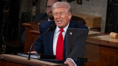 President Donald Trump delivers his State of the Union address to a joint session of Congress.