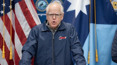 Minnesota Governor Tim Walz speaks at a press conference