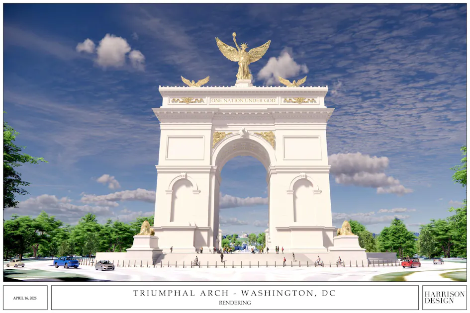 newrepublic.com - Hafiz Rashid - Trump Unveils Design Plan for Tacky, 250-Foot Victory Arch