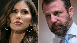 Former Homeland Security Secretary Kristi Noem and U.S. Senator Markwayne Mullin