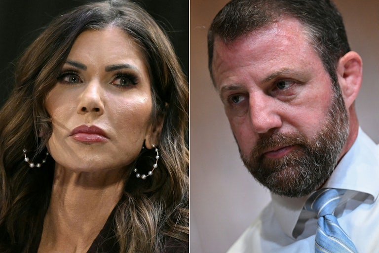 Former Homeland Security Secretary Kristi Noem and U.S. Senator Markwayne Mullin