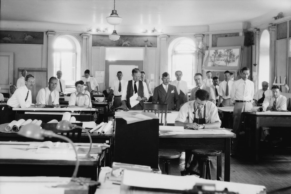 New Deal architects and draftsmen in 1936