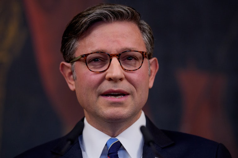 House Speaker Mike Johnson speaks