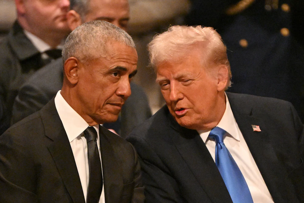 Barack Obama and Donald Trump at Jimmy Carter’s state funeral