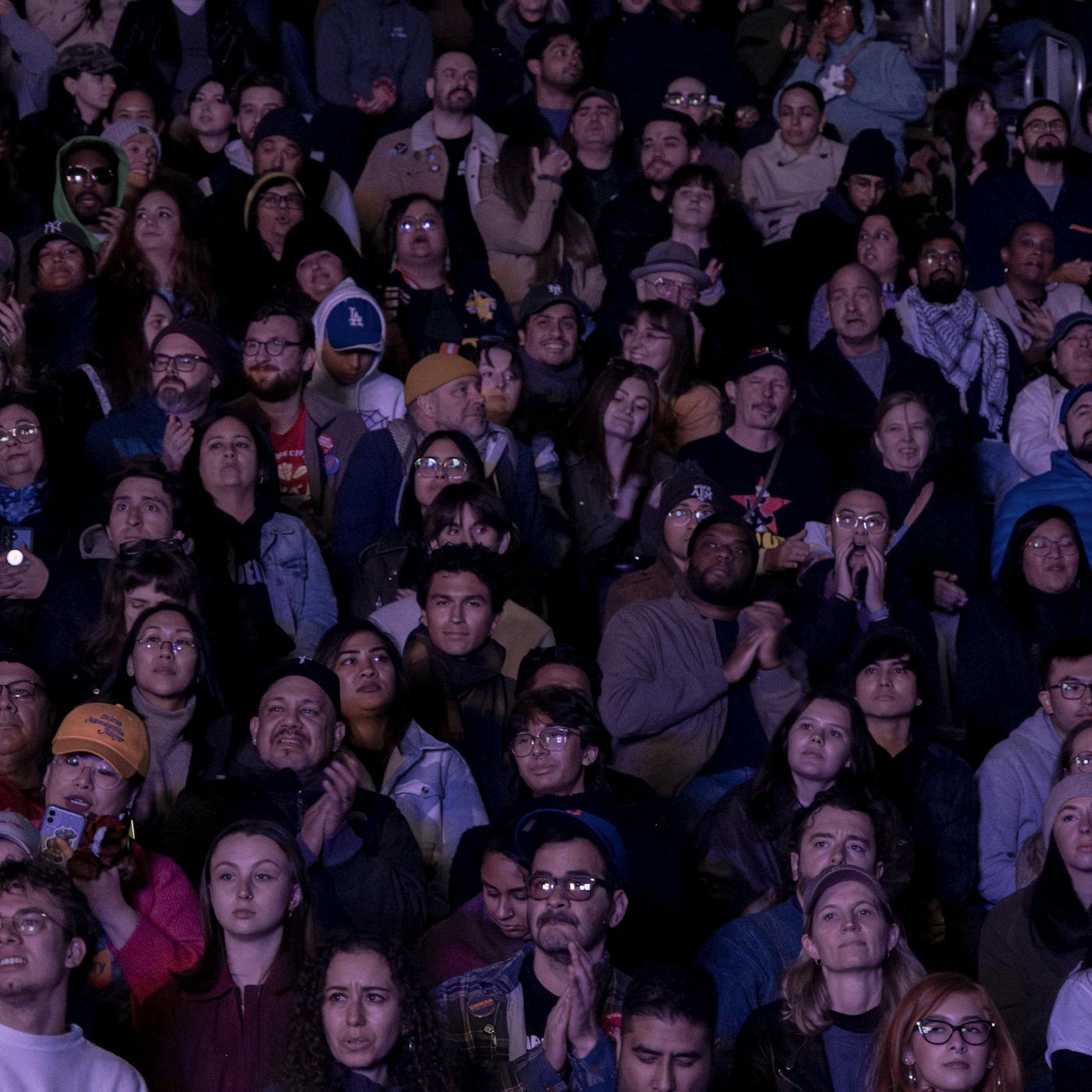A packed crowd at the rally