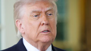 President Donald Trump grimaces