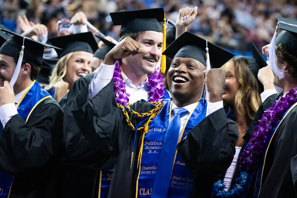 UCLA graduates celebrate at their commencement in 2024.